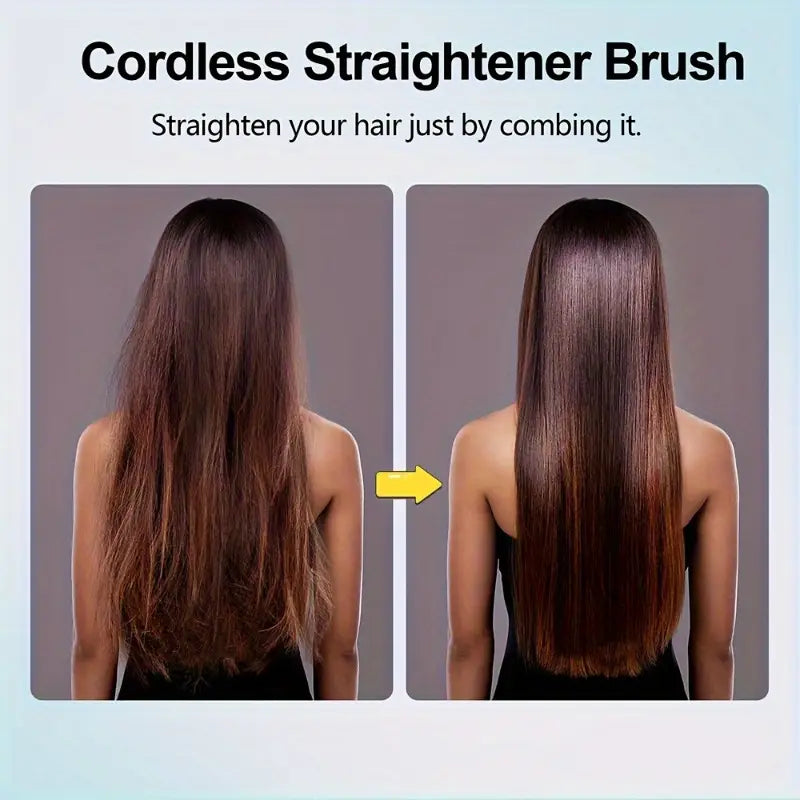 2 In 1 Straight Hair Comb Wireless Hair Straightener