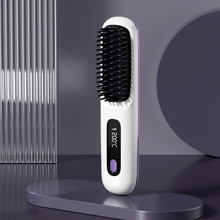 2 In 1 Straight Hair Comb Wireless Hair Straightener