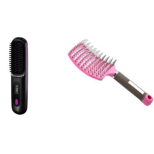 2 In 1 Straight Hair Comb Wireless Hair Straightener
